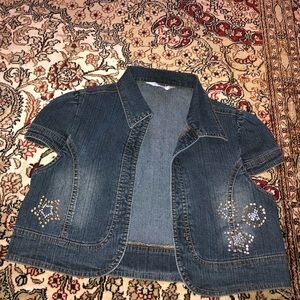 Cropped jean jacket